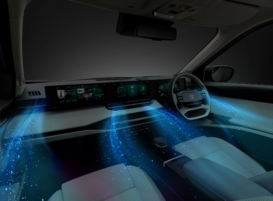 Tata Sierra EV, BreatheIQ purifier with ioniser continuously transforms cabin air, with real-time AQI display