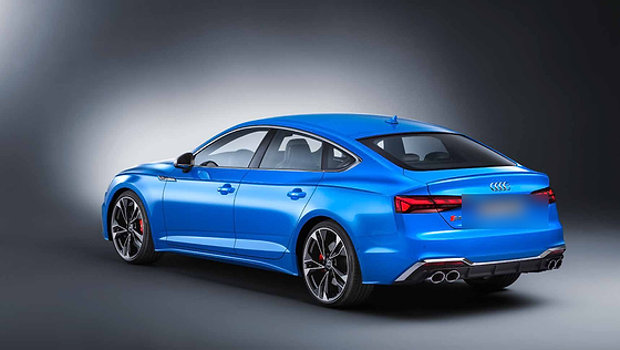Audi S5 Sportback, Coupe-like rear with slim LED tail lights and the sloping Sportback roofline