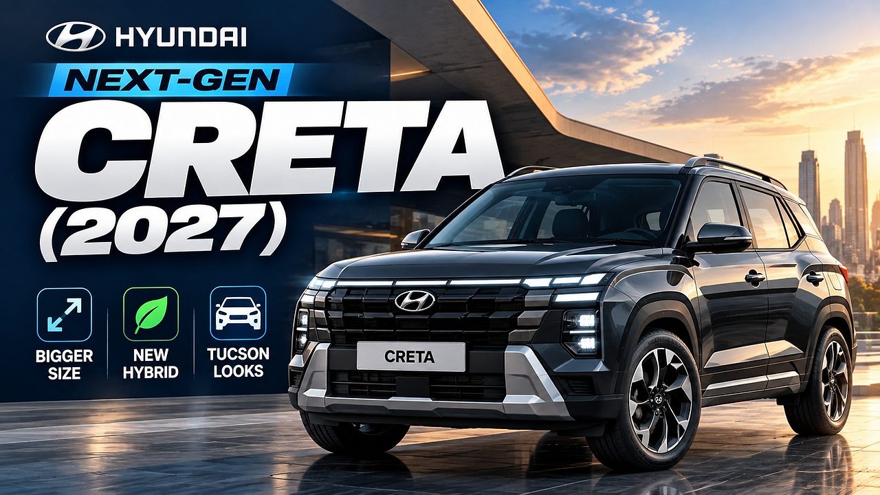 Next-gen Hyundai Creta (2027): bigger size, new hybrid, Tucson looks
