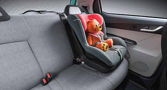 Tata Tiago NRG, ISOFIX child-seat anchor points on the rear seat