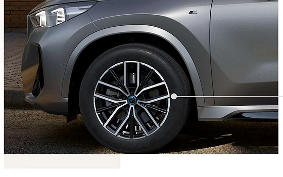 BMW iX1, 18-inch M light-alloy wheels, Double-spoke style 838 M Bicolour