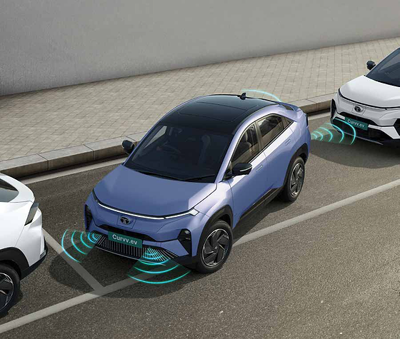 Tata Curvv EV, Front parking sensors ease tight city parking