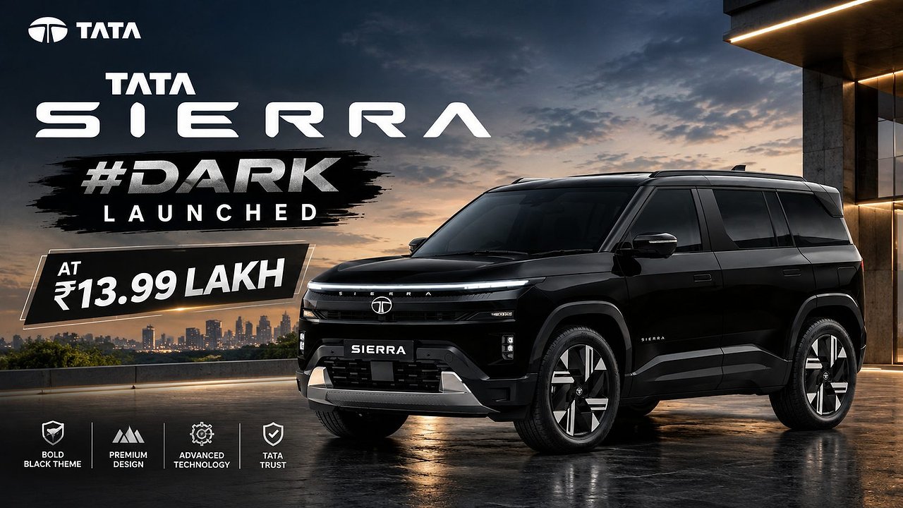 Tata Sierra #DARK launched at ₹13.99 lakh: worth ₹20K–2.6L more than plain paint?