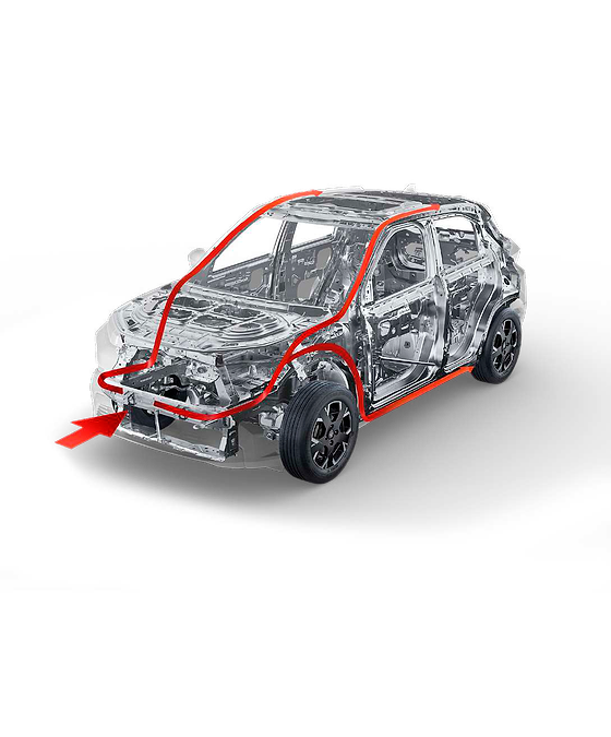 Tata Punch, Safety Dome high-strength body shell with reinforced crash load paths