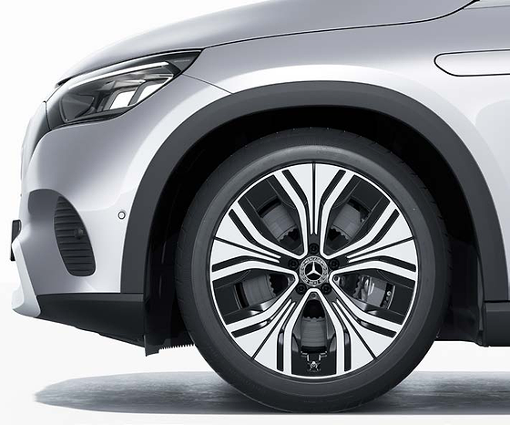 Mercedes-Benz EQE SUV, 50.8 cm (20-inch) 5-spoke aerodynamic light-alloy wheels in high-gloss black