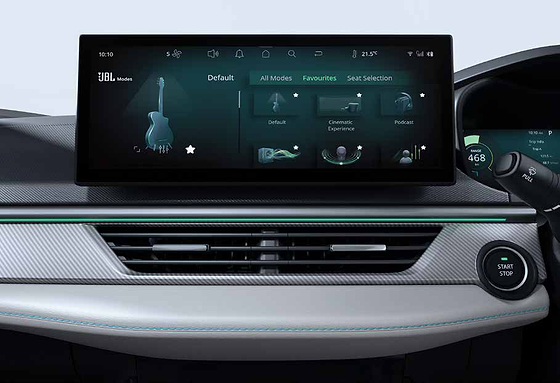 Tata Curvv EV, JBL sound modes on the 31.24 cm HARMAN touchscreen - 9 speakers including subwoofer