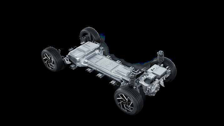 Mahindra XUV 3XO EV — Skateboard platform with floor-mounted battery pack and electric motor