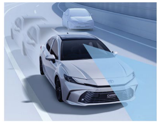 Toyota Camry, Lane Departure Alert warns the driver of unintended lane drift