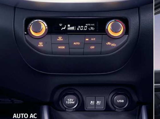 Maruti Suzuki XL6, Automatic climate control with a digital temperature display and front-console charging points