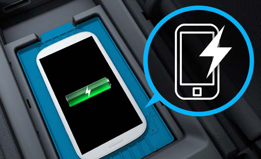 Mercedes-Benz GLE — Wireless smartphone charging in the front centre console.