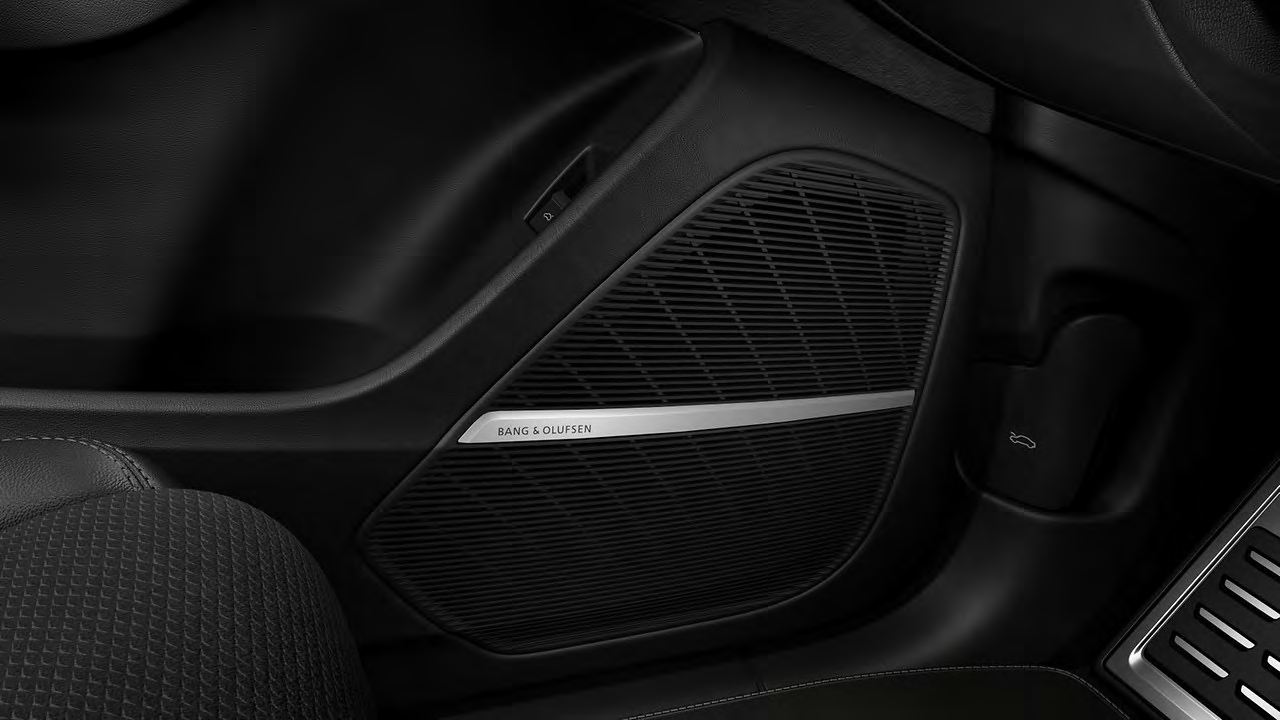 Audi Q8 — Bang & Olufsen premium 3D sound system speaker grille.