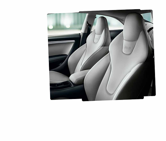 Audi RS5, S sports seats with pronounced side bolsters and RS 5 embossing