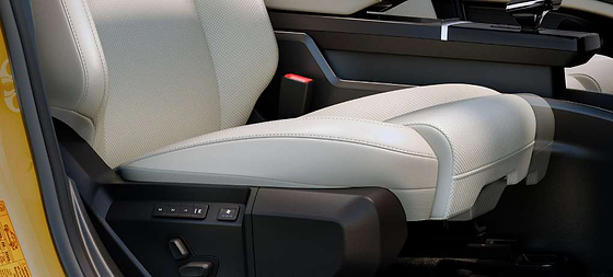 Tata Sierra, Thigh support extender on the front seats adds under-thigh support for long-distance comfort