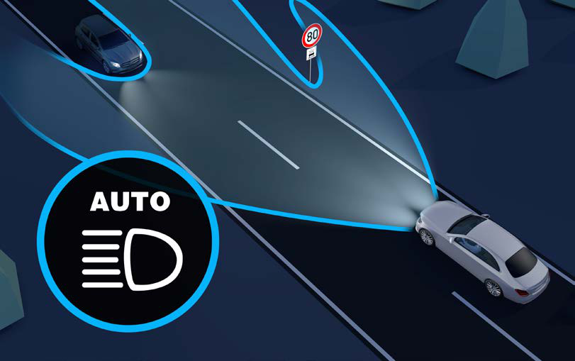 Mercedes-Benz Mercedes-AMG GLA 35 4MATIC — Adaptive Highbeam Assist automatically toggles between high and low beam