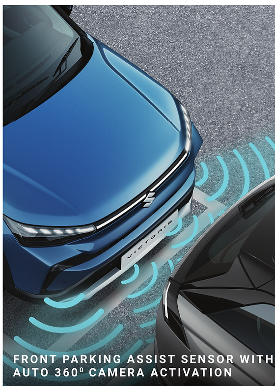 Maruti Suzuki Victoris, Front parking sensors with auto 360-degree camera activation