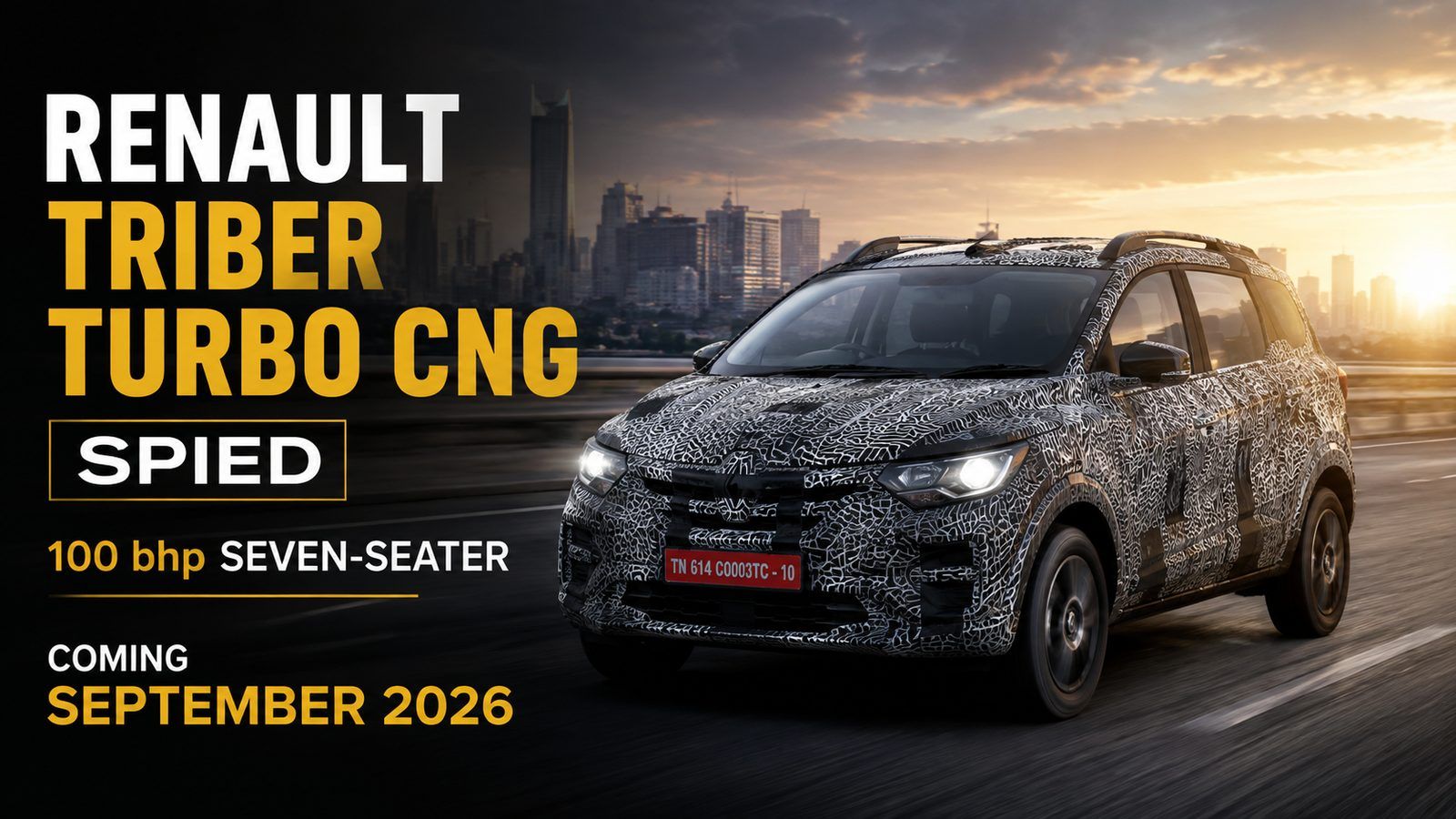 Renault Triber Turbo CNG Spied: 100 bhp Seven-Seater Coming September 2026