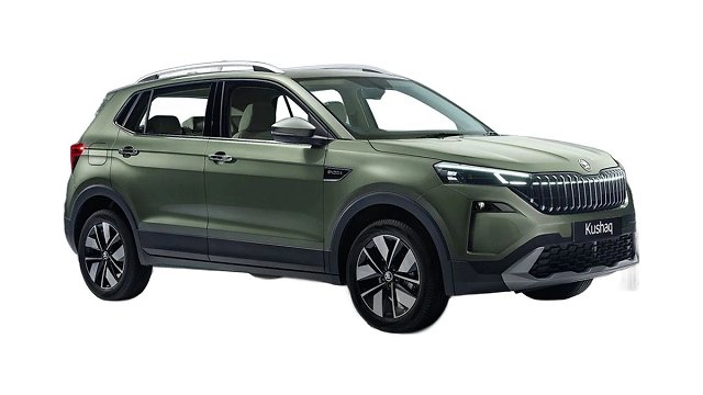 Skoda Kushaq — front three-quarter view