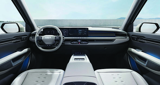 Kia EV9, Trinity Panoramic Display with twin wide screens