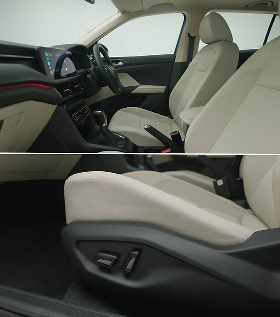 Skoda Kushaq, Front seats with electric seat adjustment controls and ventilation
