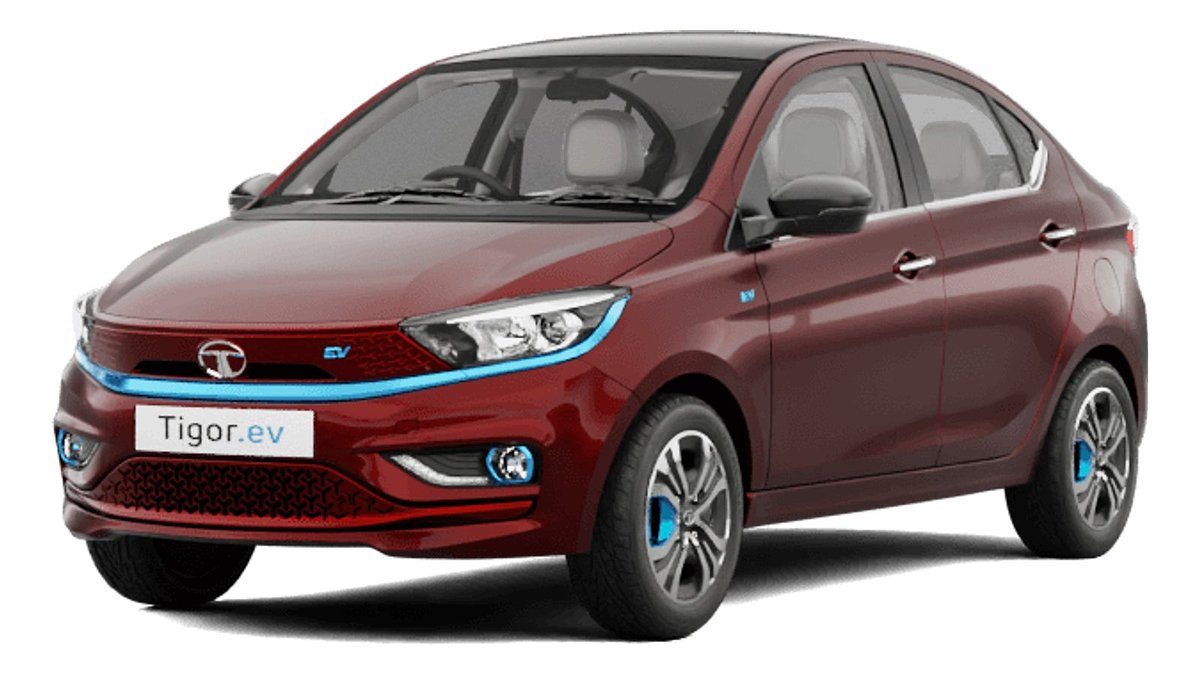 Tigor EV in Magnetic Red colour