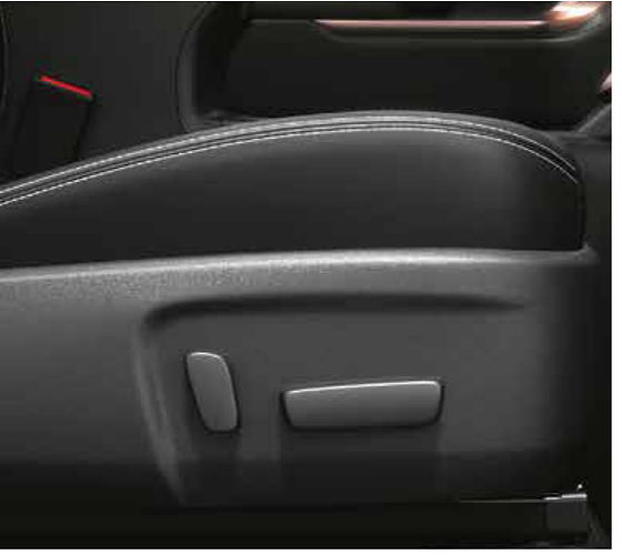 Maruti Suzuki Invicto, 8-way power-adjustable driver seat with memory-function switches on the seat base.