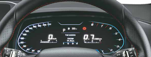 Hyundai i20 N Line — Digital instrument cluster with colour TFT multi-information display