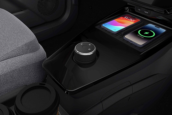 Tata Tiago, Gadget-inspired rotary gear selector for the AMT sits in the GrandTech console with the dual smartphone deck