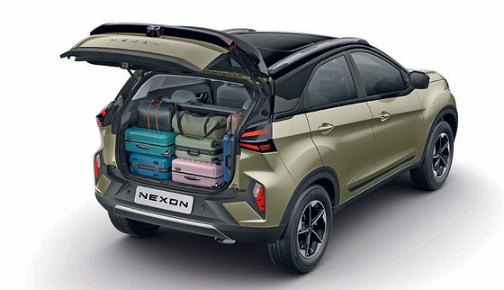 Tata Nexon, 382-litre boot space with a wide tailgate opening