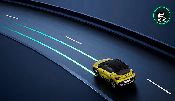 Renault Kiger, Electronic Stability Program corrects the car’s trajectory to help avoid skids.