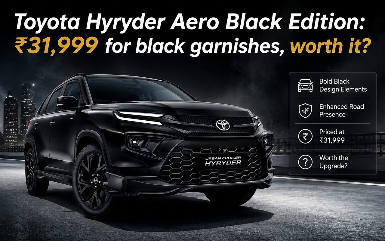 Toyota Hyryder Aero Black Edition: ₹31,999 for black garnishes, worth it?