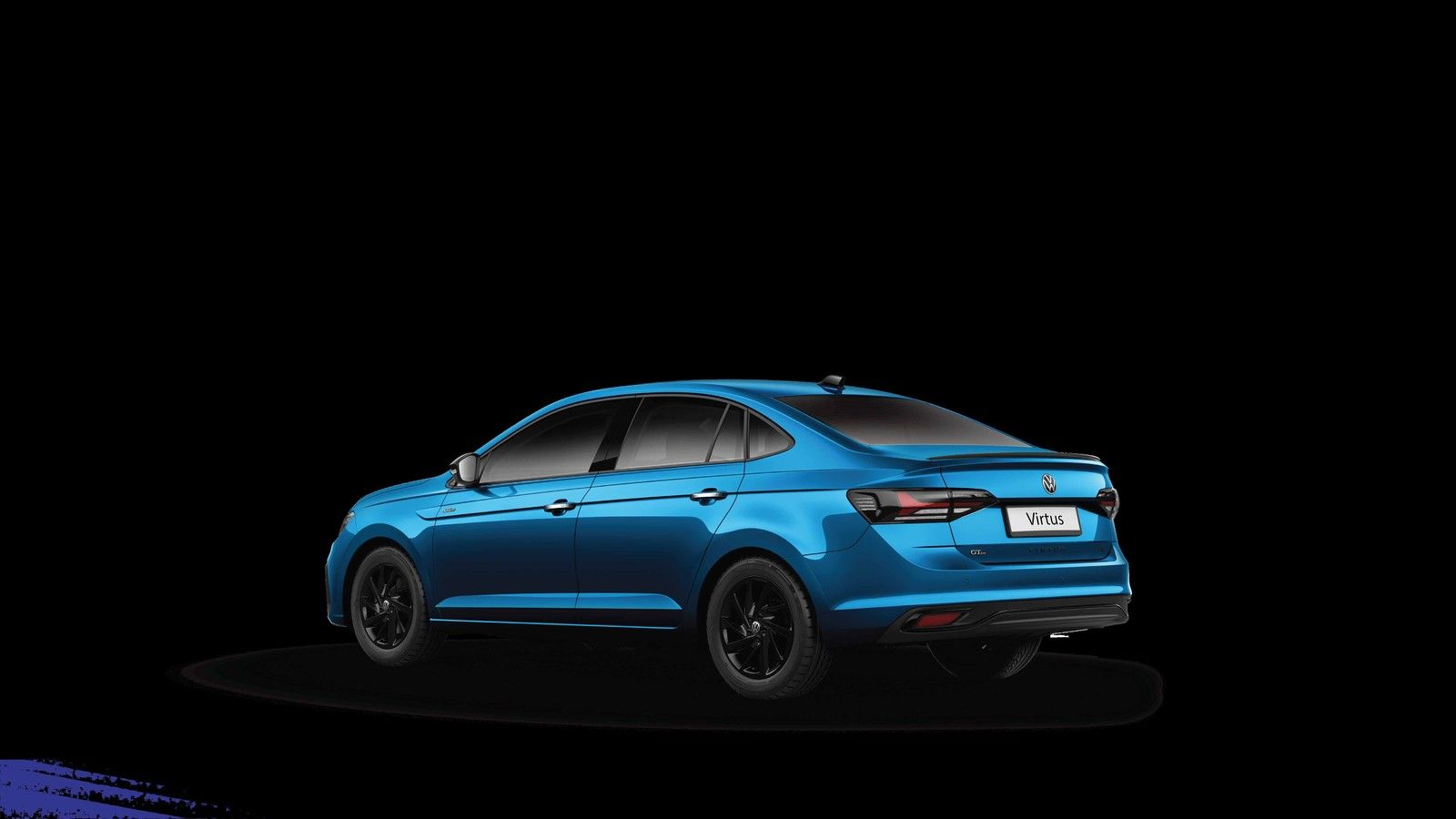Volkswagen Virtus — Full-width LED tail-lamp light signature and a clean, sculpted rear.