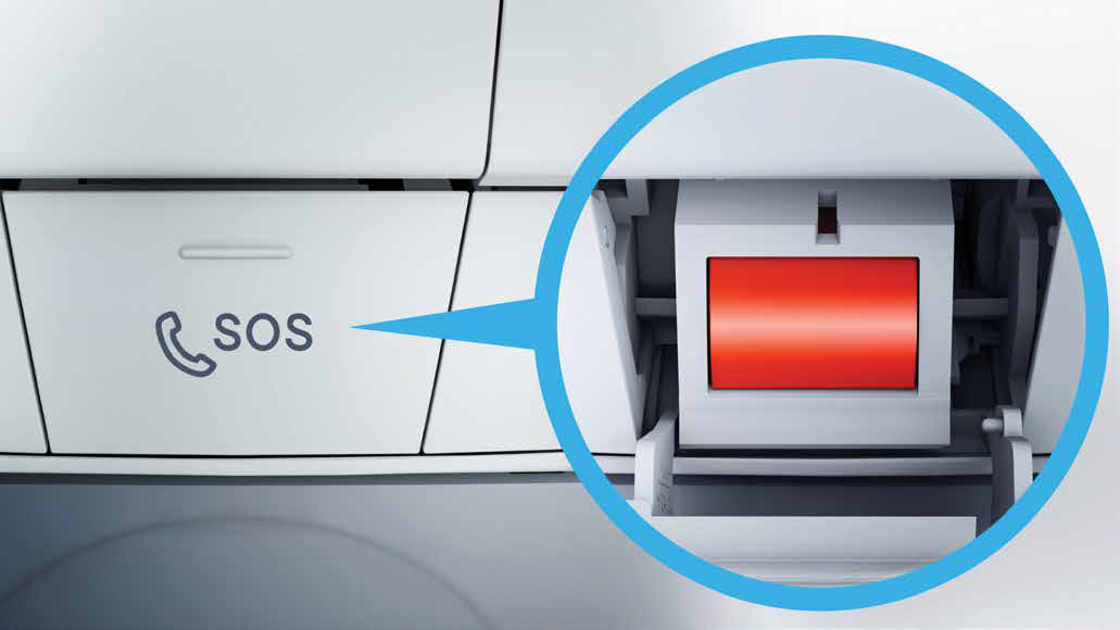 Mercedes-Benz CLA Electric — Mercedes-Benz Emergency Call (SOS) system that alerts rescue services after a crash.