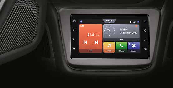 Maruti Suzuki Wagon R, SmartPlay Studio touchscreen infotainment with smartphone navigation, Bluetooth and FM radio.