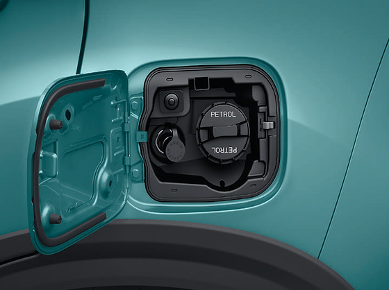 Tata Nexon, iCNG single fuel-filler flap housing both the petrol cap and CNG filler