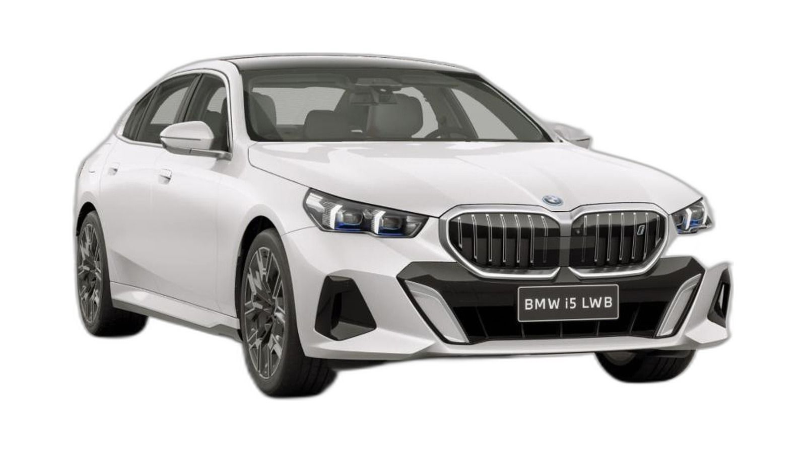 BMW i5 LWB in Mineral White Metallic