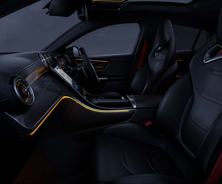 Mercedes-Benz Mercedes-AMG GLC 43 4MATIC Coupe — Ambient lighting Plus with 64 colours, 10 colour worlds and directly illuminated light lines.