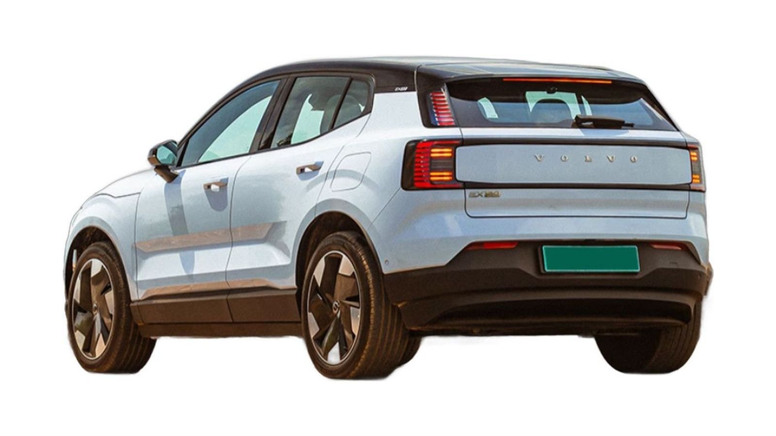 Silver and black compact electric SUV shown from the side angle.