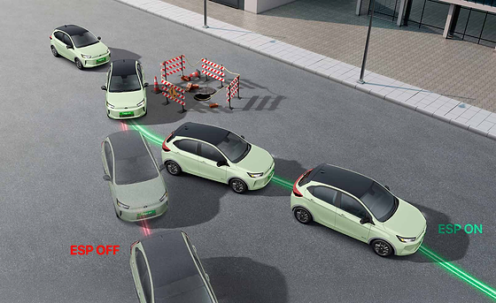 Tata Tiago EV, Electronic Stability Program adds stability and control across changing road conditions (illustration)