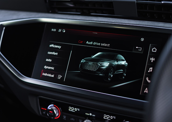 Audi Q3 Sportback, Audi drive select driving modes on the MMI