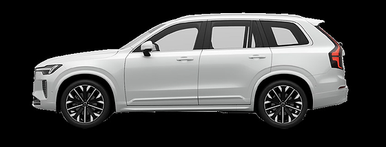 Volvo XC90, Commanding side profile with a floating roofline and flush-fit alloys
