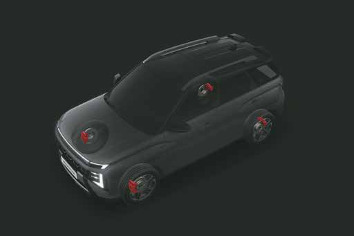 Hyundai Venue N Line — All-four disc brakes with red calipers