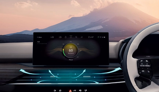 Tata Safari, Air purifier with AQI display on the infotainment screen
