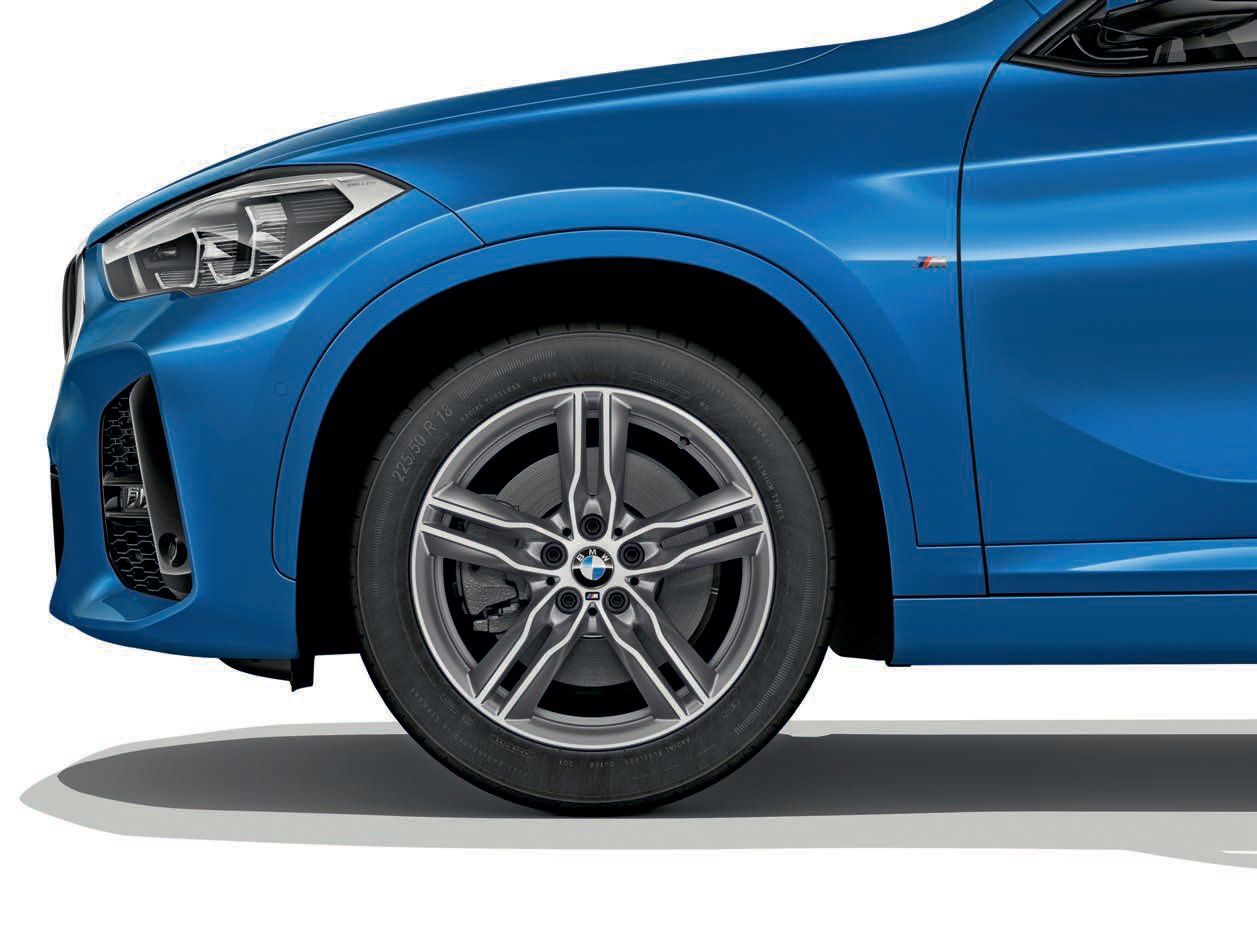 BMW X1 — M light-alloy wheels and sculpted flanks