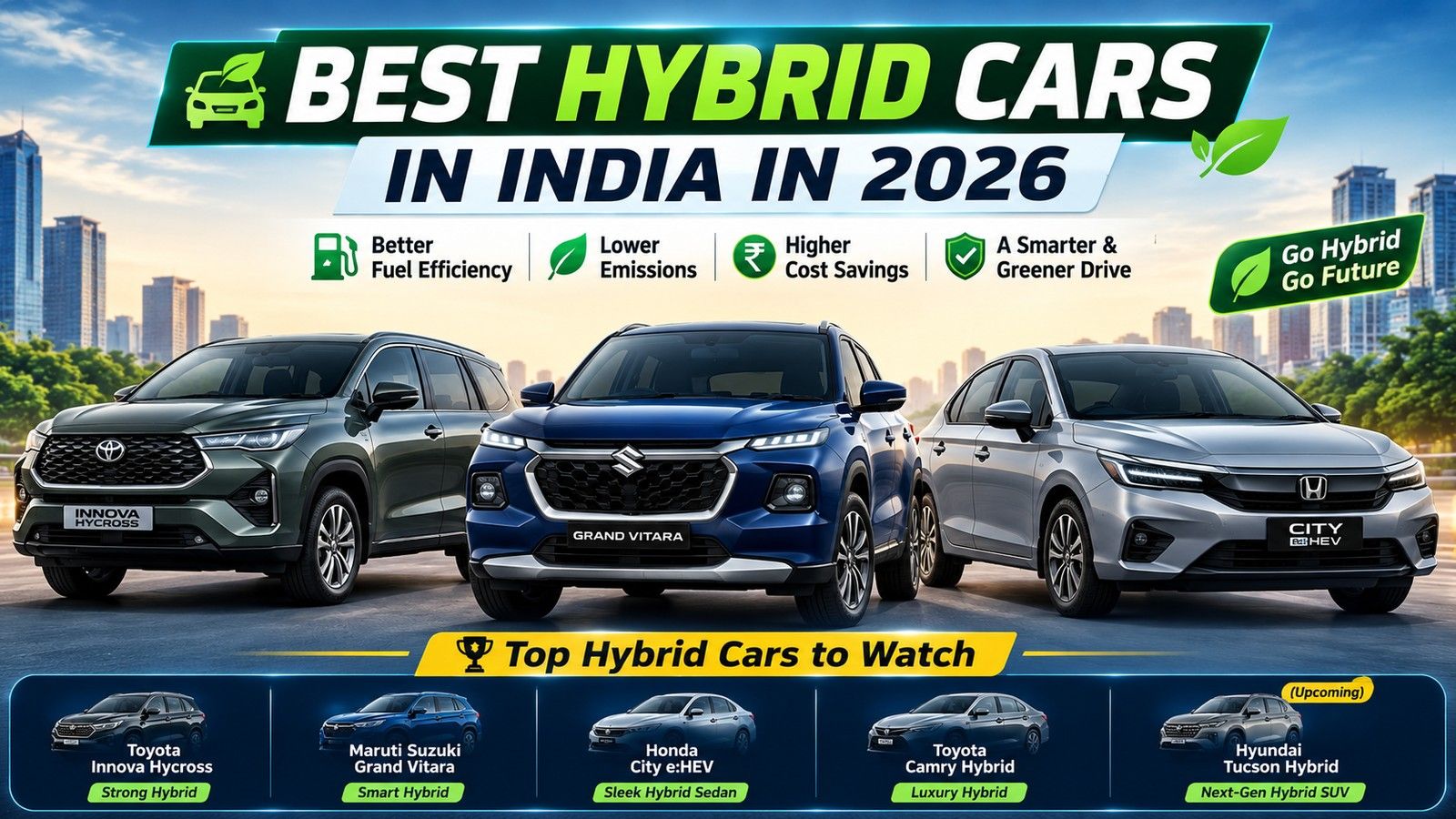 Best Hybrid Cars in India in 2026: Full List, Prices and Real Mileage