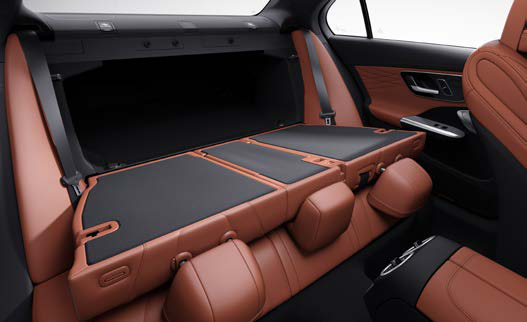 Mercedes-Benz C-Class — Folding rear seat backrests fold flat to extend boot loading space