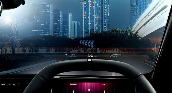 Mahindra BE 6, Augmented reality head-up display projects navigation onto the windshield