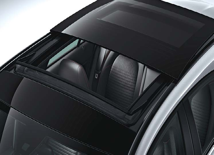 Mercedes-Benz Mercedes-AMG A45 S — Panoramic sliding sunroof with a two-section glass panel.