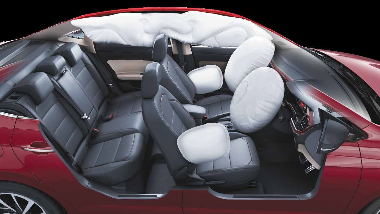 Volkswagen Virtus — Six airbags as standard, Electronic Stability Control and a 5-star Global NCAP body shell.