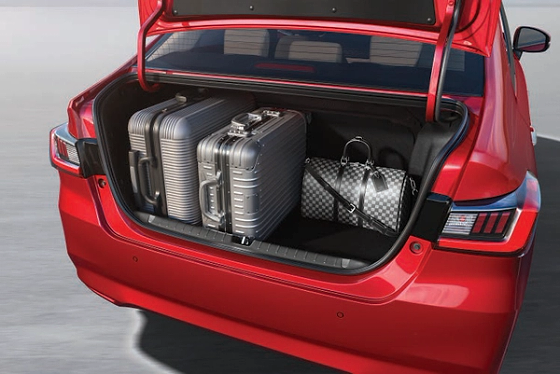 Honda Amaze, 416-litre boot with room for multiple large suitcases