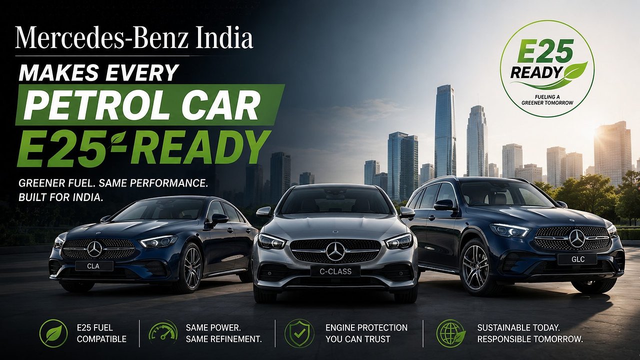 Mercedes-Benz India makes every petrol car E25-ready, years before any mandate